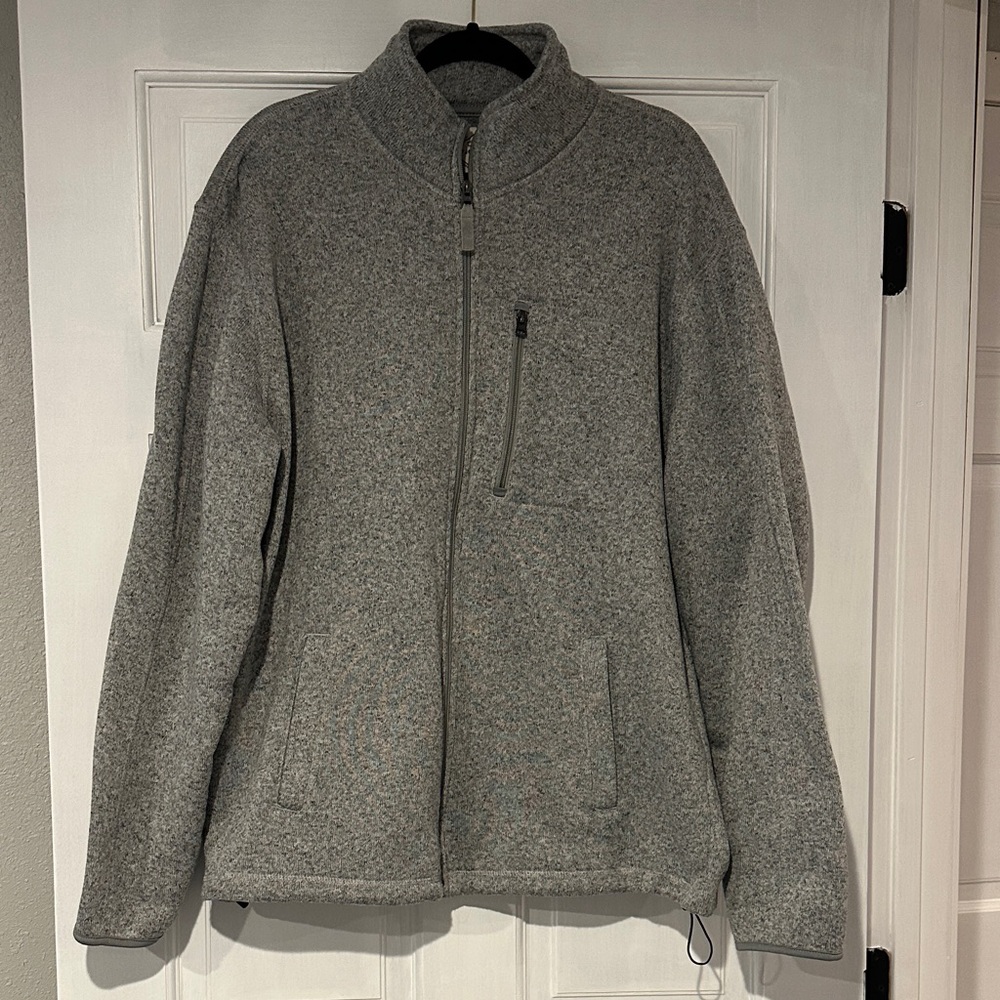 St. John's Bay Men's Zip Up Gray Fleece